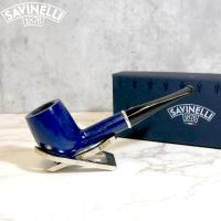 Savinelli Arcobaleno Blue 111 Smooth Straight 9mm Filter Fishtail Pipe (SAV1351)