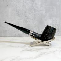 Stanwell Sterling Black Sandblast 03 Silver Mounted Fishtail Pipe (ST141) - END OF LINE