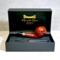 Stanwell Pipe Of The Year 2021 Light Brown Polished 9 Silver Mounted Fishtail Pipe (ST217) - END OF LINE