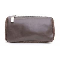 Savinelli Leather and Suede 2 Pipe & Tobacco Pouch - Elephant