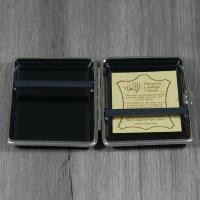 Cigarette Case - V.H  - Holds 14 Kingsize Cigarettes - Black and Silver