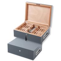 Villa Spa Cigar Humidor - up to 200 Cigar Capacity - Light Grey