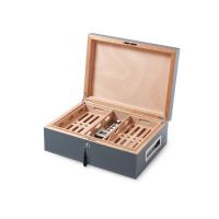 Villa Spa Cigar Humidor - up to 200 Cigar Capacity - Light Grey