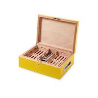 Villa Spa Cigar Humidor - up to 200 Cigar Capacity - Yellow - Fast Dispatch Available