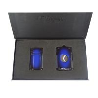 ST Dupont Maxijet Lighter & Cutter Set - Sunburst Blue