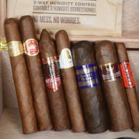 Walnut Veneer Humidor + Cigar Selection Compendium Sampler