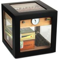 SLIGHT SECONDS - Adorini Cube Deluxe Black Cigar Humidor - 100 Cigar Capacity