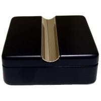 Cigar Ashtray 100mm Square Black Twist Lid