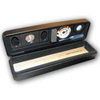 Csonka Travel Cigar Case - Pocket Humidor With Accessories - Black