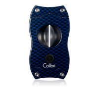 Colibri Monaco Triple-jet Flame Lighter & V Cut Cutter Set - Blue Carbon