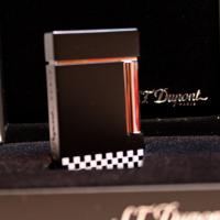 ST Dupont Lighter - Ligne 8 - Black with White Squares