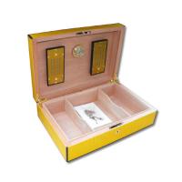Elie Bleu Humidor - Che - Gold Yellow Sycamore  - 110 Cigar Capacity