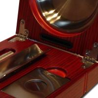 Folding Cigar Ashtray with Accessories - Rosewood Finish Gift