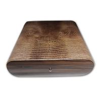 Gentili Desk Top - Brown Iguana Finish Cigar Humidor - 10 Cigar Capacity