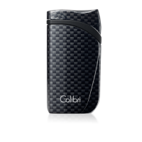 Colibri Falcon Single Jet Lighter & V Cut Set - Black Carbon Fiber