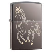 Zippo - Running Horse Black Ice - Windproof Lighter