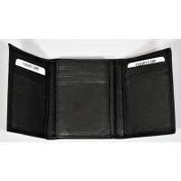 Black Leather Credit Card Folding Wallet