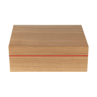 Zino Z80 Humidor - Natural Oak and Red - 80 Cigar Capacity