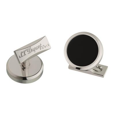 ST Dupont Black & Palladium Round Cufflinks