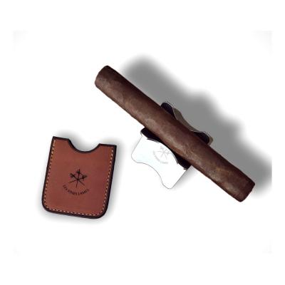 Les Fines Lames Leather Cigar Stand - Tan