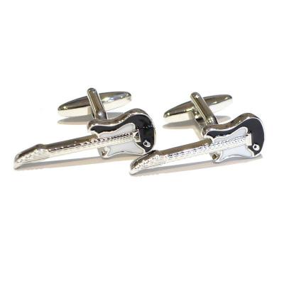 Black Electric Guitar Cufflinks