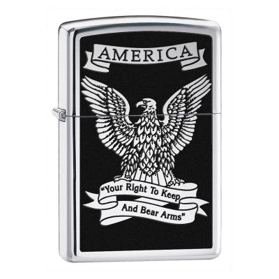 Zippo - Black and White Americana Eagle - Windproof Lighter