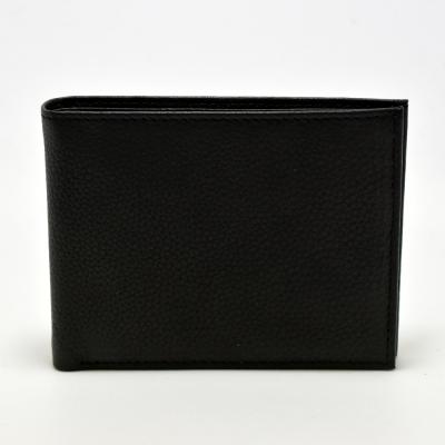 Black Leather Wallet with Credit Card & Coin Holder