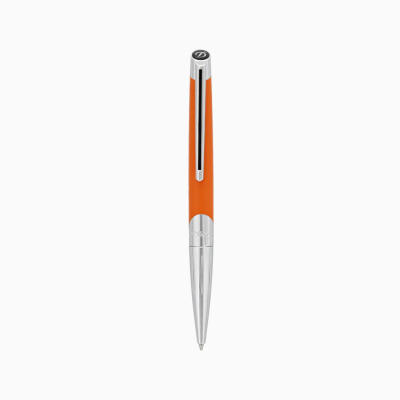 ST Dupont Defi Millennium Ballpoint Pen - Silver & Matte Orange