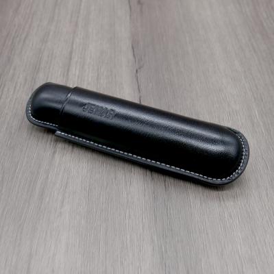 Jemar Leather Cigar Case - Single Robusto - Black