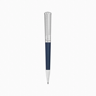 ST Dupont Ballpoint Pen - LibertÃ© - Pearly Blue & Firehead Palladium Trim