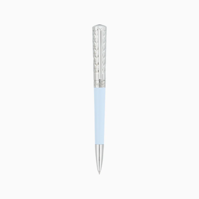 ST Dupont Ballpoint Pen - LibertÃ© - Blue Lacquer & Palladium