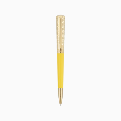 ST Dupont Ballpoint Pen - LibertÃ© - Yellow Lacquer & Gold