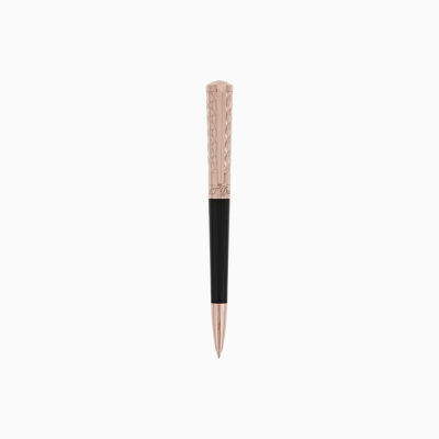ST Dupont Ballpoint Pen - LibertÃ© - Black & Rose Gold