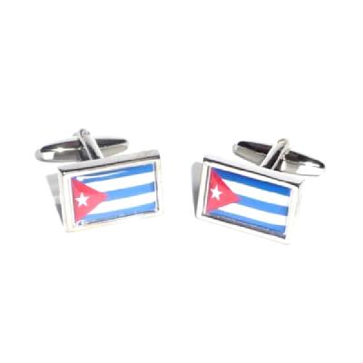Cuba Flag Bordered Cufflinks