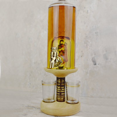 Scottish Bagpiper & 2 Shot Glasses Whisky Decanter (Stylish Whisky) - 40% 350ml 