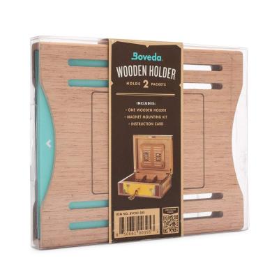 Boveda Wooden Packet Holder - Holds 2 Packs Side by Side