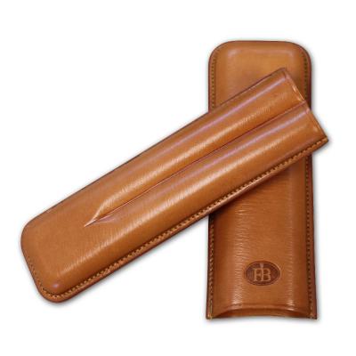 Corona FB Cigar Case - Holds 2 Cigars - Tan