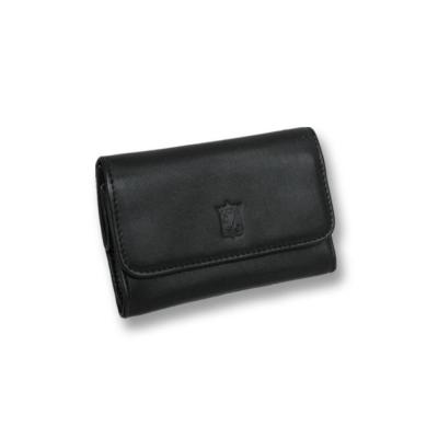 Chacom Wide Opening Leather Tobacco Pouch - Black