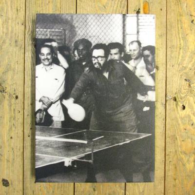 Exclusive - Fidel Playing Table Tennis Canvas