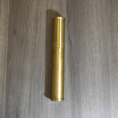 Cigarism Metal Cigar Tube - Bronze Patterned - 1 Cigar Capacity