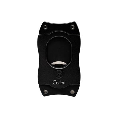 Colibri S Cut Brushed Metal Cigar Cutter - Black