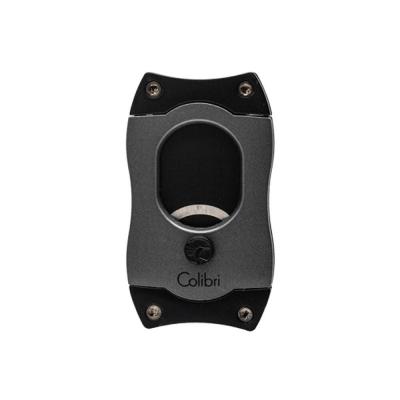 Colibri S Cut Brushed Metal Cigar Cutter - Gunmetal & Black