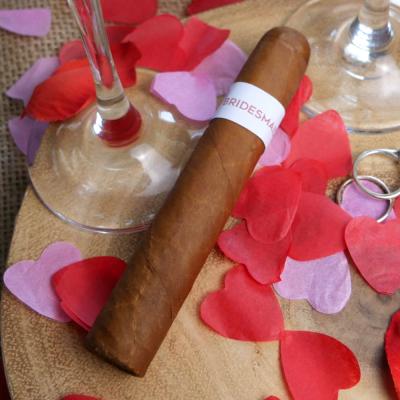 Wedding Cigar Band - BRIDESMAID - Red Celtic Knot Heart Design