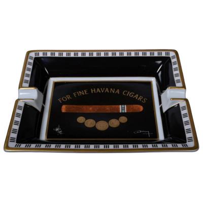 Elie Bleu Medals Rouge Cendrier Ashtray Porcelain - Black