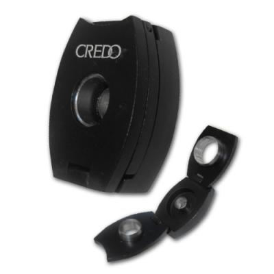 Credo 3 in 1 Cigar Punch Cutter - Oval - Black