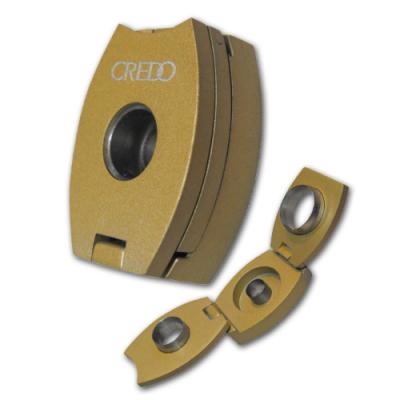 Credo 3 in 1 Cigar Punch Cutter - Oval - Gold