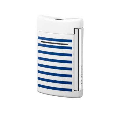 ST Dupont Lighter - Minijet Navy - White & Blue Stripes