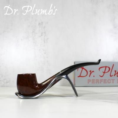 Dr Plumb 3/4 OZ Metal Filter Bent Dental Briar Pipe (DP267)