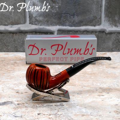 Dr Plumb Lightweight Metal Filter Fishtail Carved Briar Pipe (DP434)