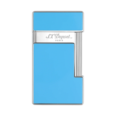 ST Dupont Lighter - Slimmy - Light Blue & Chrome